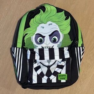 NWT Loungefly Beetlejuice Cosplay Full-Size Nylon Backpack